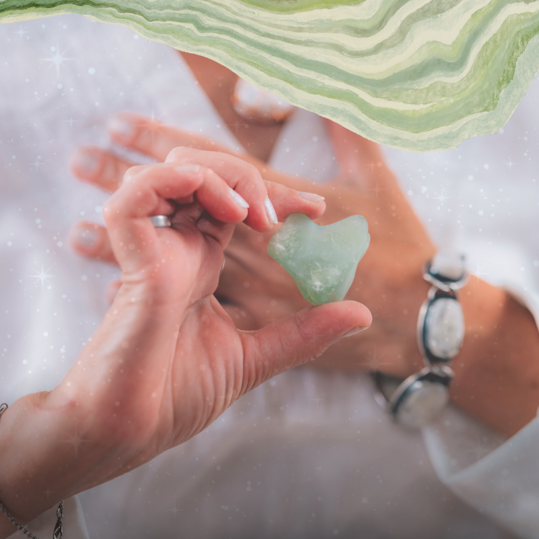 Green aventurine for luck